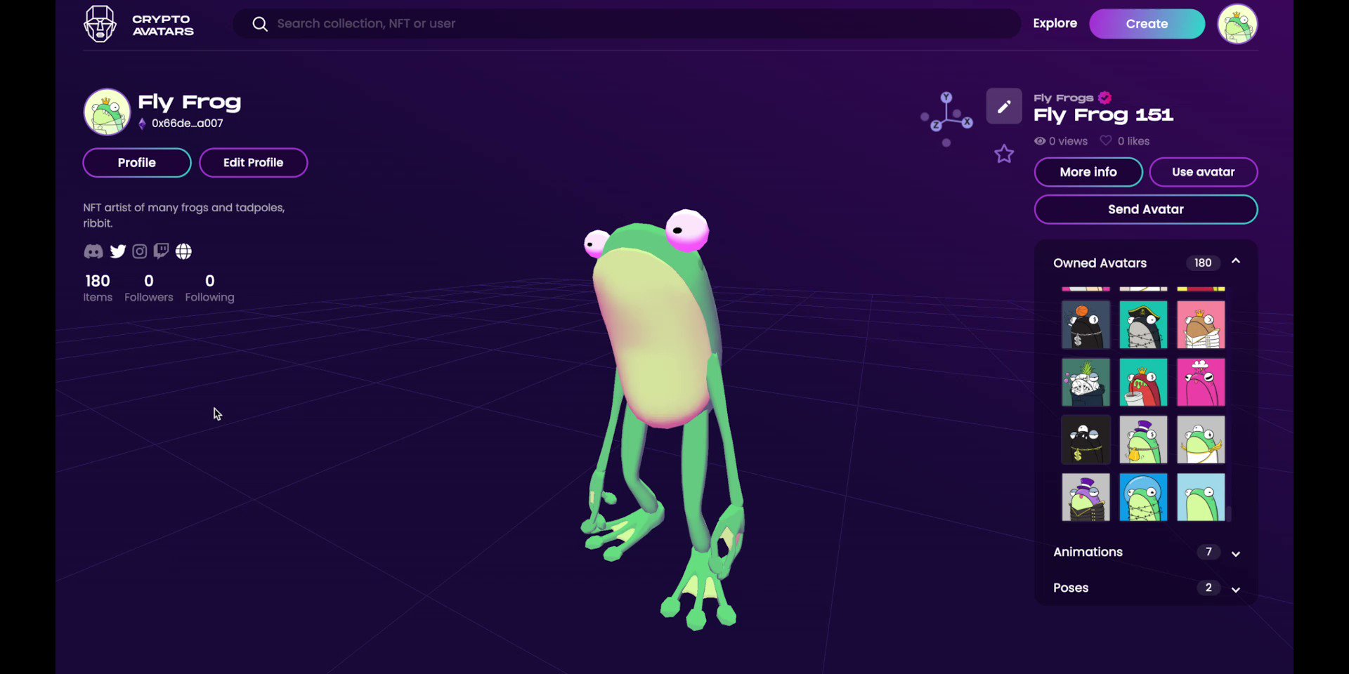 CryptoAvatars Flyfrog