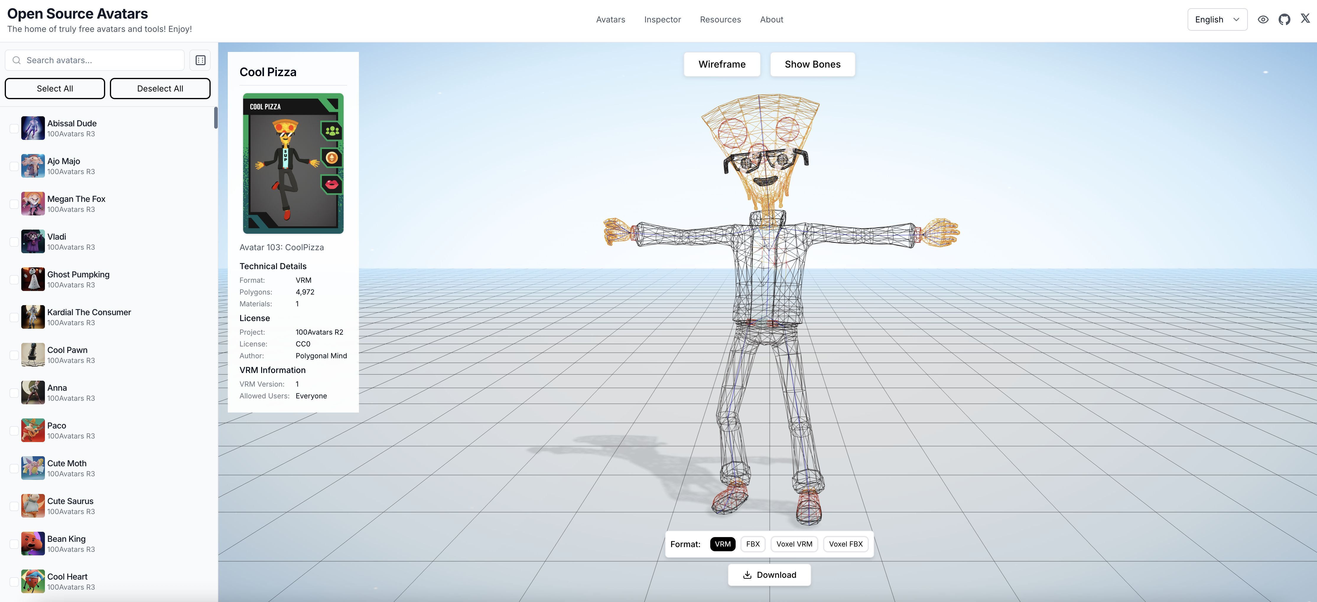 Open Source Avatars Technical